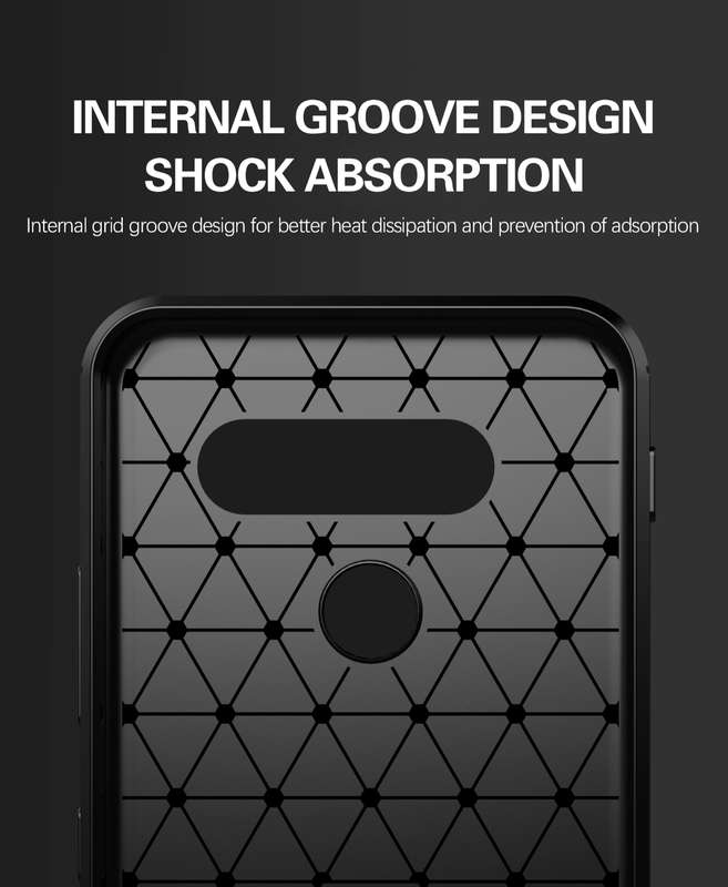 CellTime LG G8s ThinQ Shockproof Carbon Fiber Design Cover