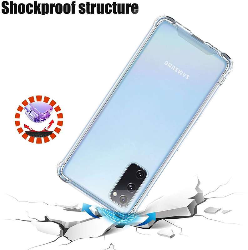 CellTime Galaxy S20 FE (Fan Edition) Clear Shock Resistant Armor Cover