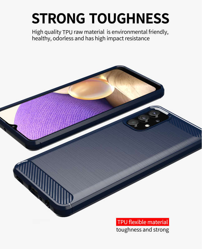 CellTime Galaxy A32 LTE/4G Shockproof Carbon Fiber Design Cover