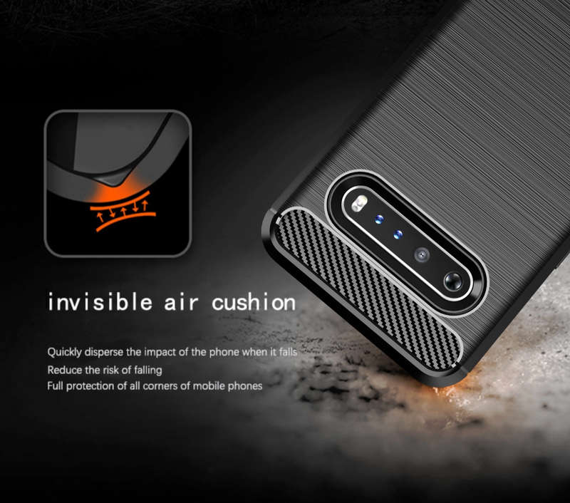 CellTime LG V60 ThinQ Shockproof Carbon Fiber Design Cover