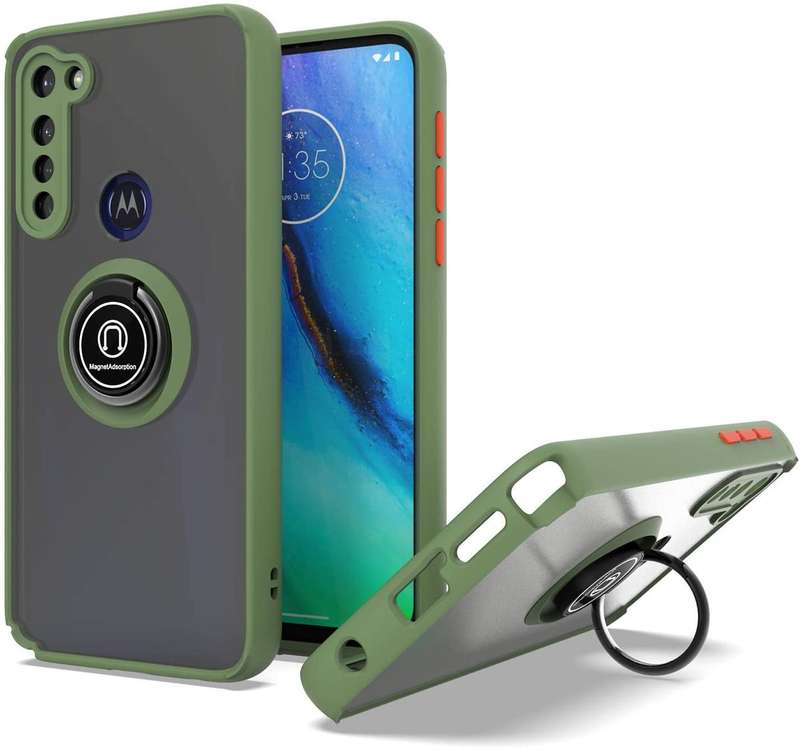 CellTime LG Velvet 5G Shockproof Candy Panther Magnetic Ring Stand Cover