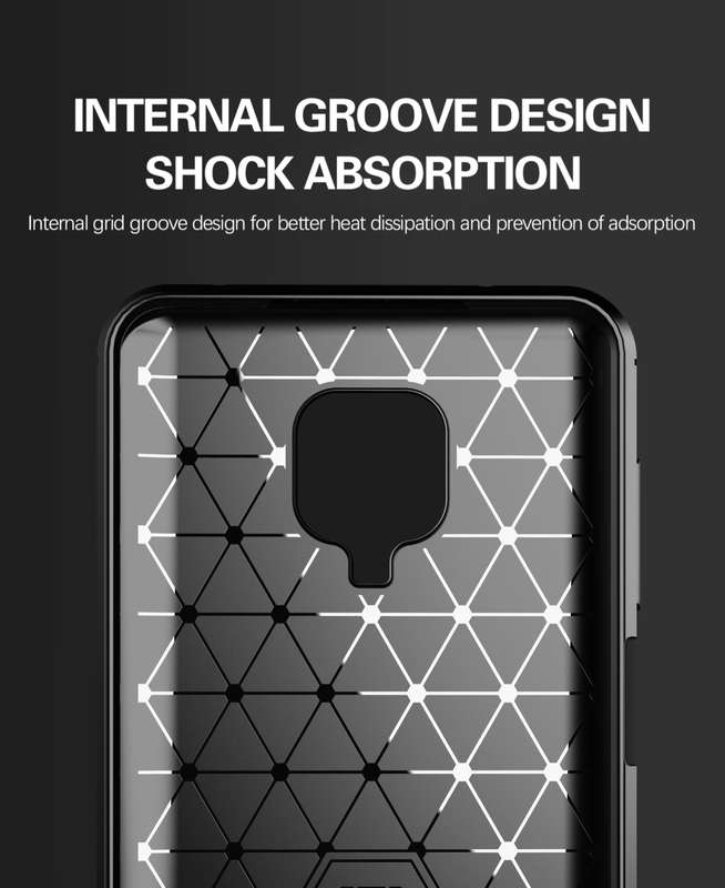 CellTime Xiaomi Redmi Note 9s / Pro Shockproof Carbon Fiber Design Cover