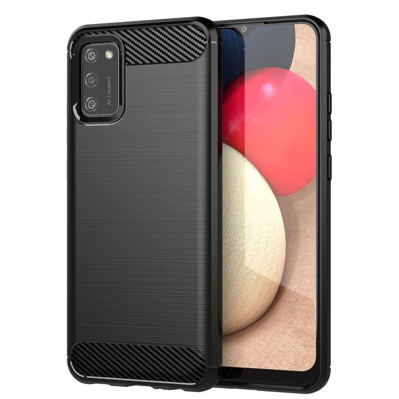 CellTime Galaxy A02s Shockproof Carbon Fiber Design Cover