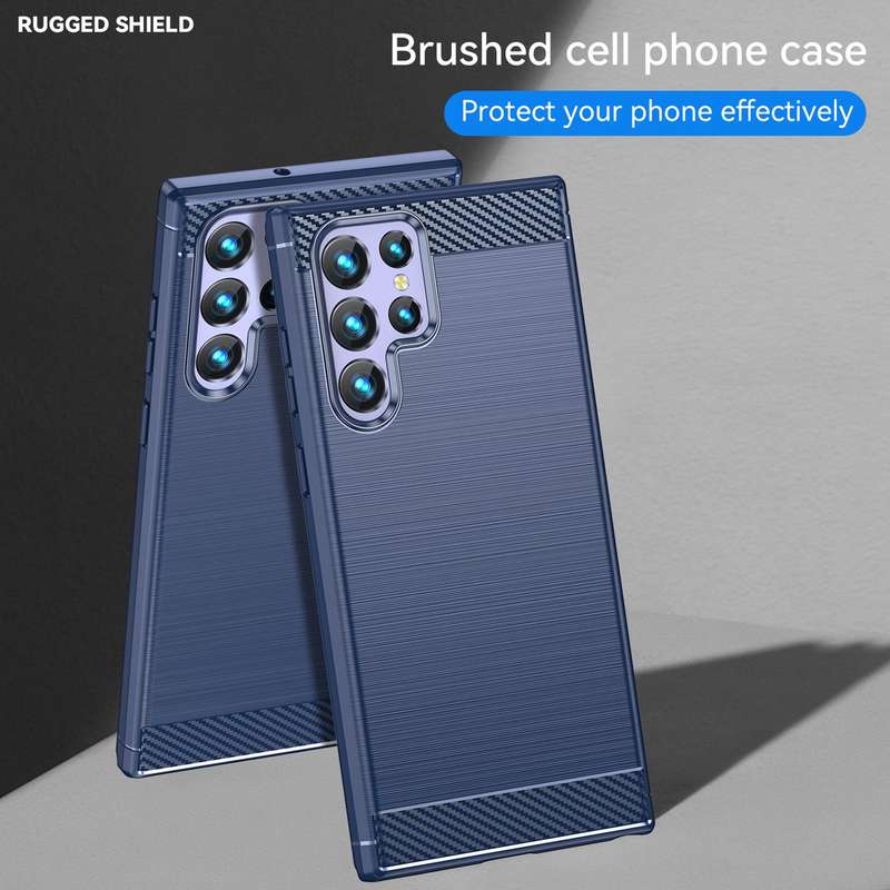 CellTime Galaxy S22 Ultra Shockproof Carbon Fiber Design Cover