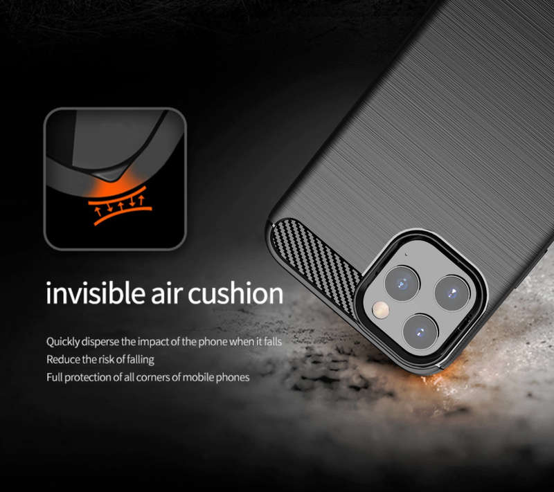 CellTime iPhone 12 Pro Max Shockproof Carbon Fiber Design Cover
