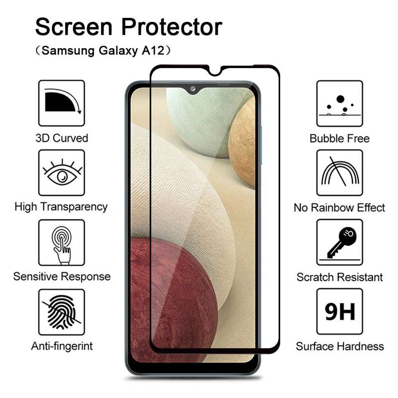CellTime Full Tempered Glass Screen Guard for Galaxy A12