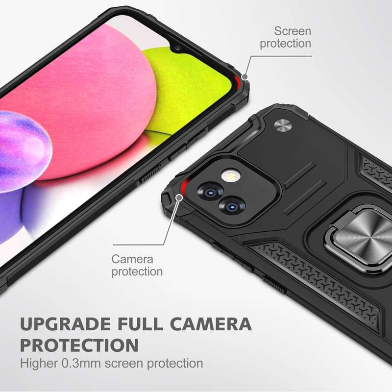 Shockproof Kemeng Armor Kickstand Cover for Galaxy A03