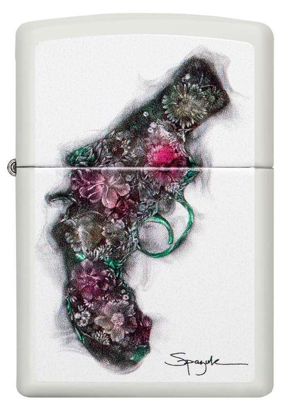 Zippo Lighter - Spazuk Floral Gun