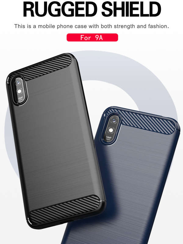 CellTime Xiaomi Redmi 9A Shockproof Carbon Fiber Design Cover