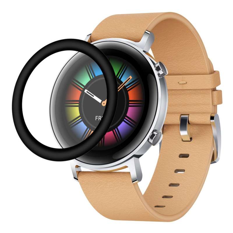 CellTime Huawei Watch GT2 Classic 42mm Full Tempered Fiber Glass Screen Guard