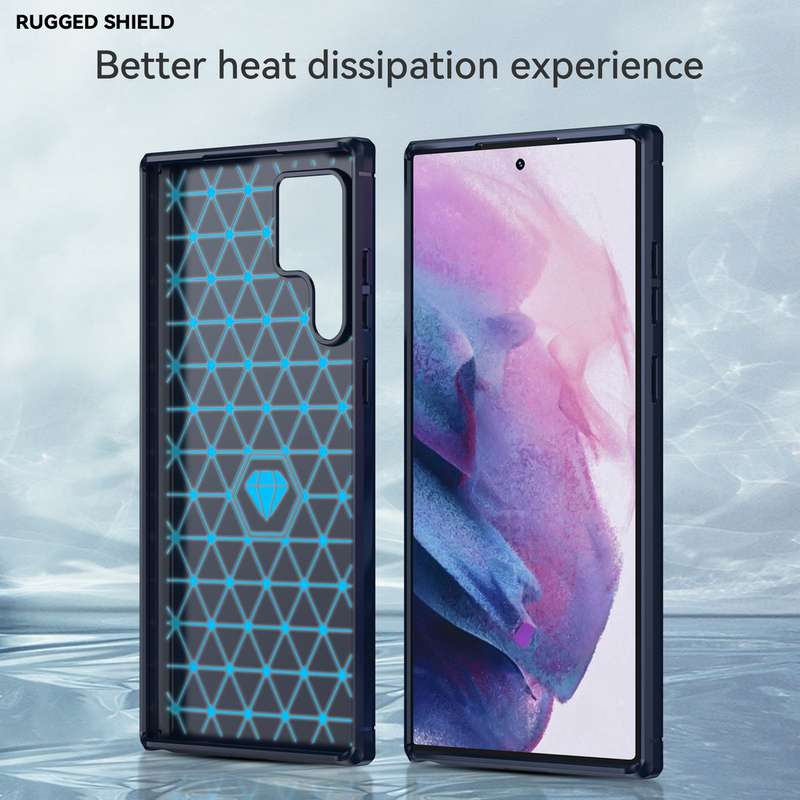 Carbon Fiber Design Cover for Galaxy S23 Ultra Shockproof