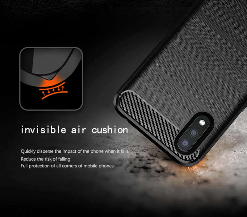 CellTime Galaxy A01 Shockproof Carbon Fiber Design Cover