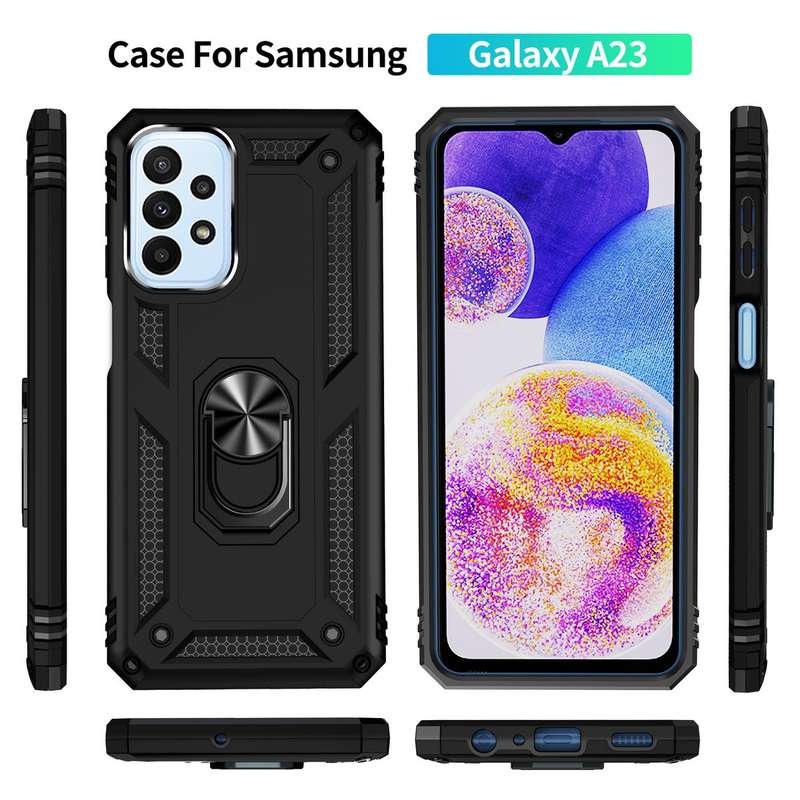Sergeant Armor Shockproof Kickstand Cover for Galaxy A23 4G