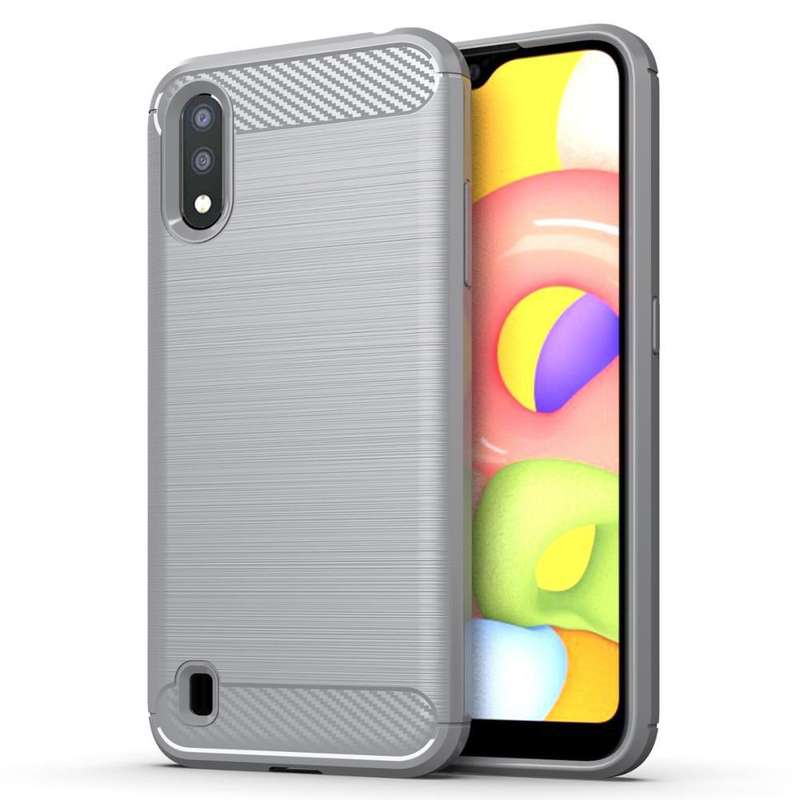 CellTime Galaxy A01 Shockproof Carbon Fiber Design Cover