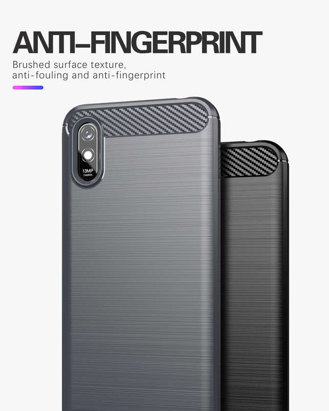 CellTime Xiaomi Redmi 9A Shockproof Carbon Fiber Design Cover
