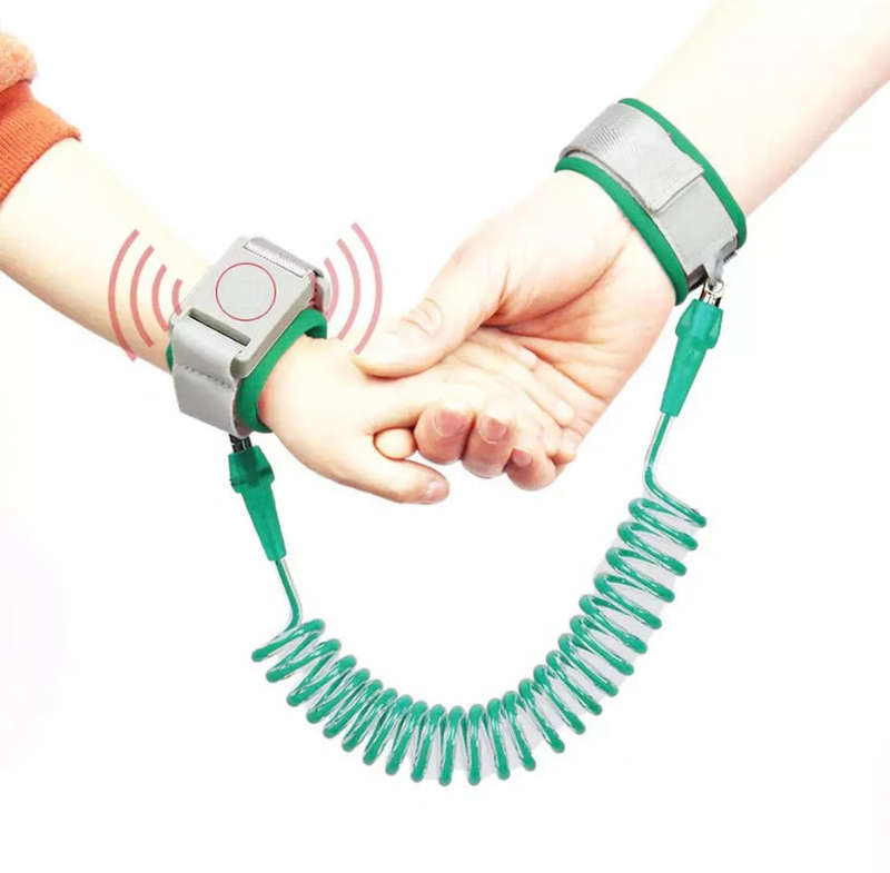Children magnetic lockable safety wrist band / harness - blue