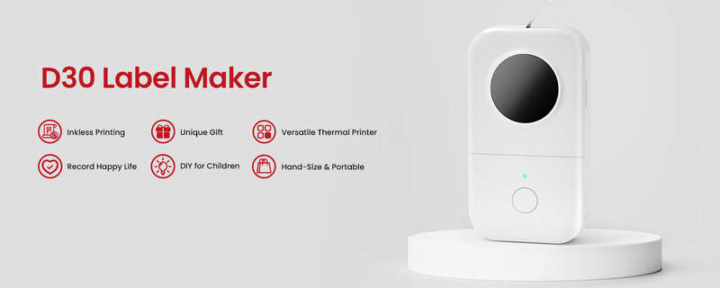 Phomemo D30 Bluetooth label maker is portable and versatile, offering easy and inkless printing.