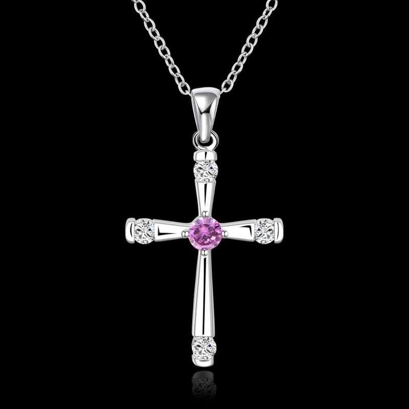 925 Silver Filled cross pendant + Free chain