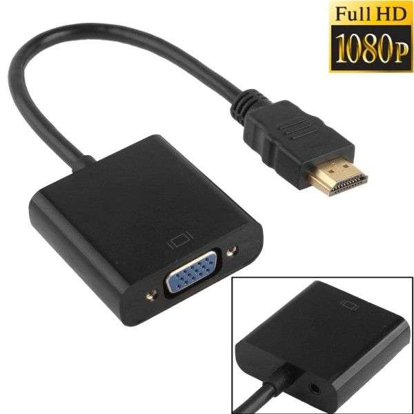 Full HD 1080P HDMI to VGA + Audio Output Cable for Computer / DVD / Digital Set-top Box / Laptop ...