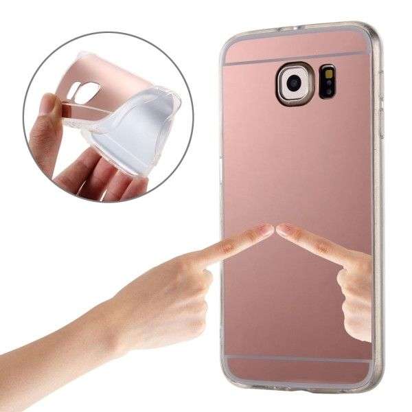 For Samsung Galaxy S7 Edge / G935 Plating Mirror TPU Protective Case(Rose Gold)