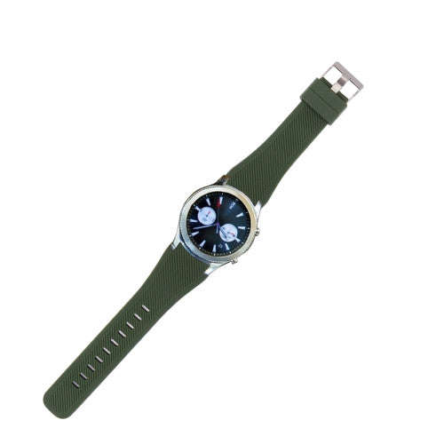 For Samsung Gear S3 Classic Smart Watch Silicone Watchband Length: about 22.4cm(Army Green)