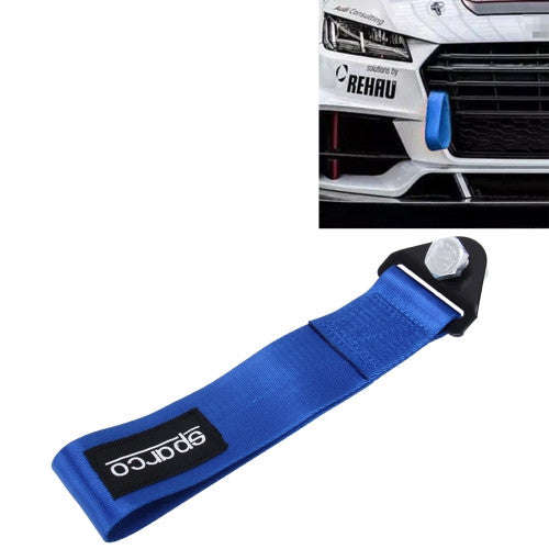 Sparco Universal Front Rear Racing Car Tow Towing Strap Bumper Hook Up To 10000 LBS(4.5T)(Blue)