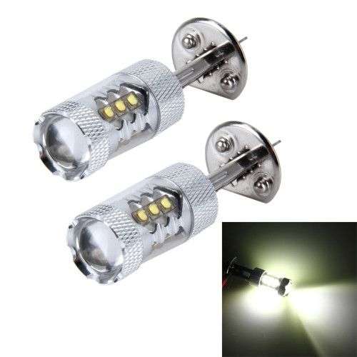 H1 80W 4800LM 6000K 16 CREE LEDs Car Fog Lights DC 12-24V(White Light)