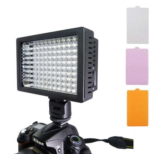 HD-126 White Light LED Video Light on-Camera Photography Lighting Fill Light for Canon Nikon DSLR...