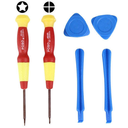 Poso PS-105 6 in 1 Screwdriver Repair Open Tool Kit for iPhone 6 / SE / 5s & 5c & 5 / 4s & 4