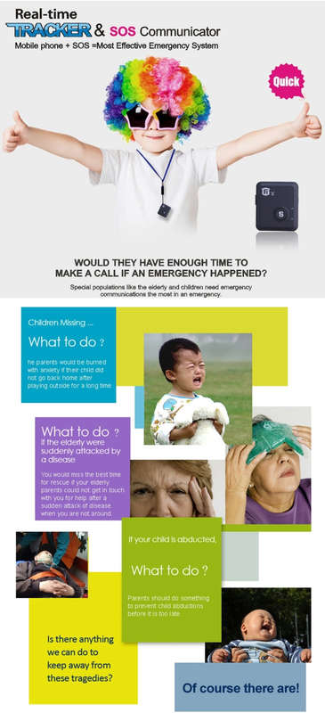 REACHFAR V6+ Real Time GSM Mini LBS Tracker GPRS Tracking SOS Communicator(Black)