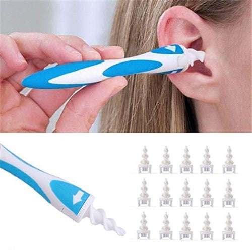 Smart Swab Plastic Ear Cleaner Earwax Removal Tool with 15 Replacement Parts-HC0794