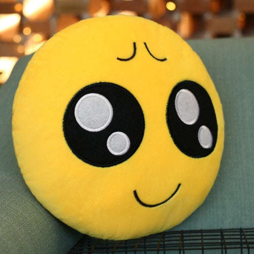 Pitiful Face Creative Emoji Throw Pillow Back Pillow Size: 33cm x 33cm
