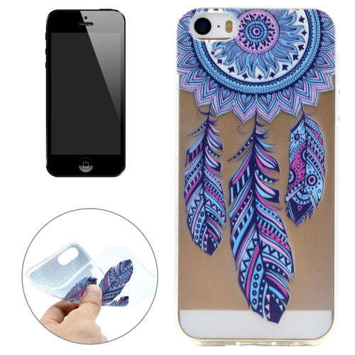 iPhone 5 Case, iPhone 5S Case, iPhone SE Case, Windmill Pattern Transparent Soft TPU Protective B...