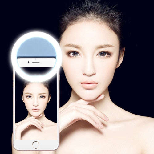 AA Battery Selfie Flash Light for Phones with Adjustable Clip(Blue)