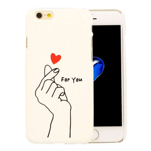For iPhone 6 & 6s Finger and Words Pattern Plastic Protective Case