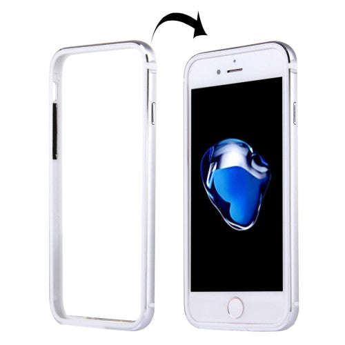 iPhone 7 Case, TPU + Aluminum Alloy Bumper Frame(Silver)
