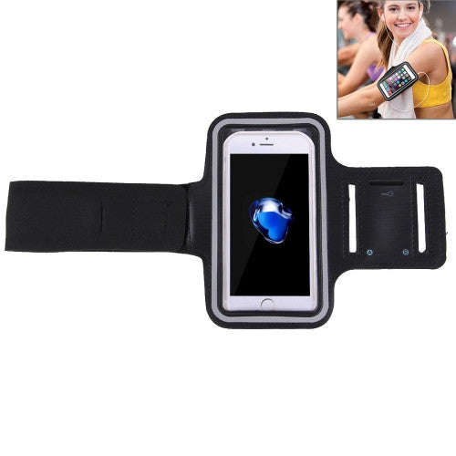 For iPhone 7 Sport Armband Case with Key Pocket(Black)
