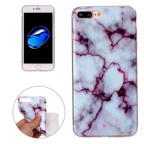 iPhone 7 Plus Case, Purple Marbling Pattern Soft TPU Protective Back Cover Case