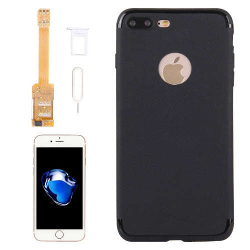 Kumishi for iPhone 7 Plus 2 in 1 Dual SIM Card Adapter + TPU Back Case Cover with SIM Card Tray /...