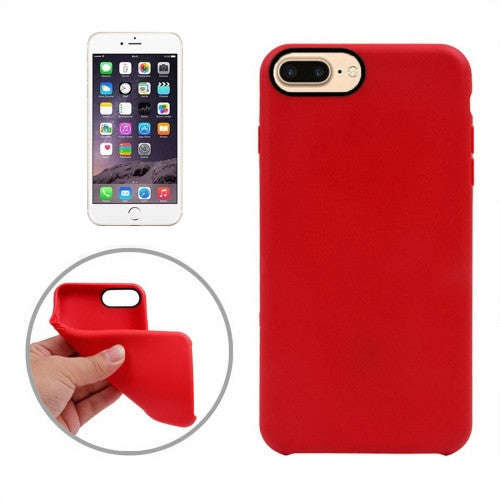 iPhone 7 Plus Case, Classic Smooth Surface Soft TPU Protective Case(Red)