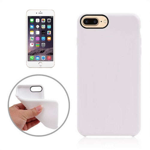 iPhone 7 Plus Case, Classic Smooth Surface Soft TPU Protective Case(White)