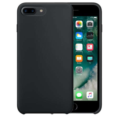 iPhone 8 Plus Case, iPhone 7 Plus Case, Pure Color Liquid Silicone + PC Protective Back Cover Cas...