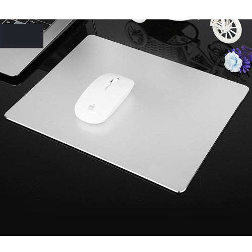 Slim Anti-Slip Aluminium Alloy Mouse Pad Mat Size: 240 x 170 x 4 mm(Silver)