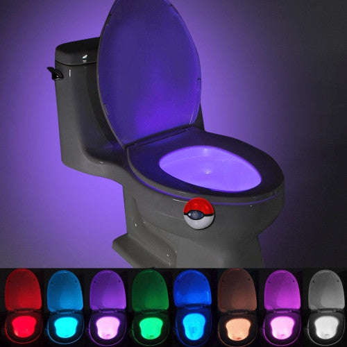 Pikachu Elf Ball Style Motion Activated Sensor Detector Home Toilet Bathroom Seat Night Light Mul...