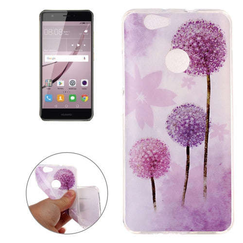 Huawei nova IMD Purple Dandelion Pattern Soft TPU Back Cover Case