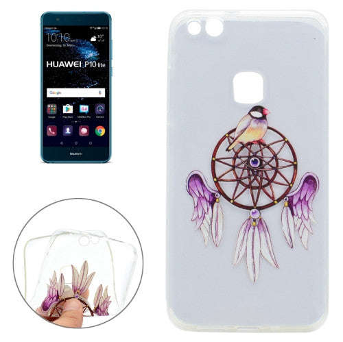 For Huawei P10 Lite (2017) Purple Wind Bell Pattern Soft TPU Protective Case