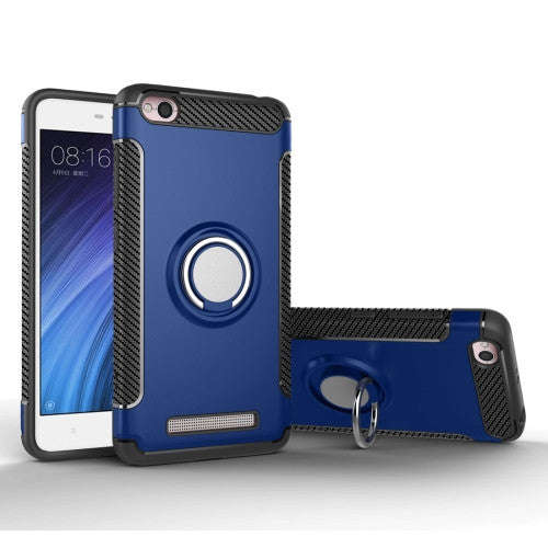 Xiaomi Redmi 4A Magnetic 360 Degree Rotation Ring Armor Protective Case(Blue)