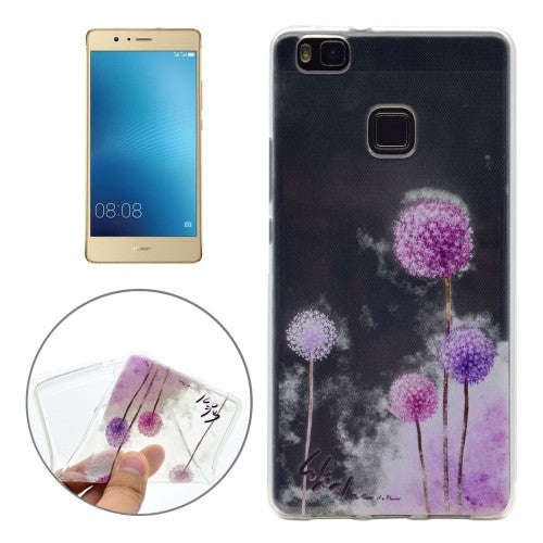 Huawei P9 Lite Case, Dandelion Pattern Transparent Soft TPU Protective Back Cover Case