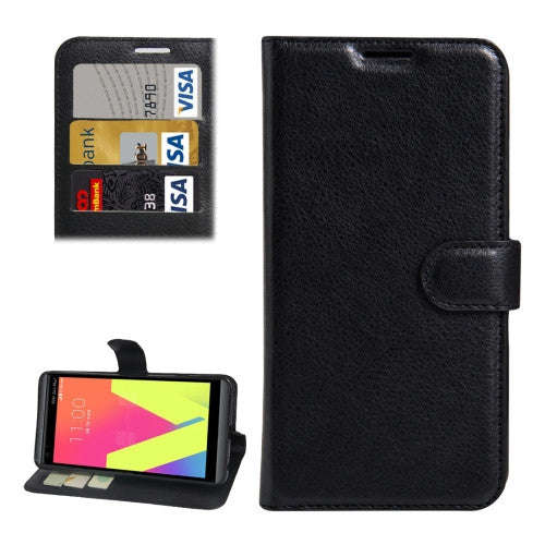 For LG V20 Litchi Texture Horizontal Flip Leather Case with Holder & Card Slots & Wallet(Black)