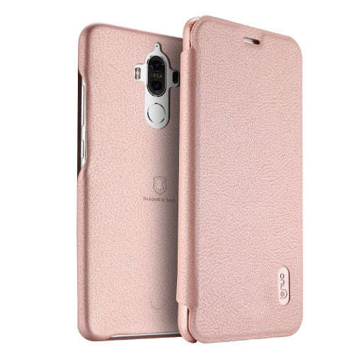 Lenuo Huawei Mate 9 PU+PC Litchi Texture Horizontal Flip Leather Case with Card Slots (Rose Gold)